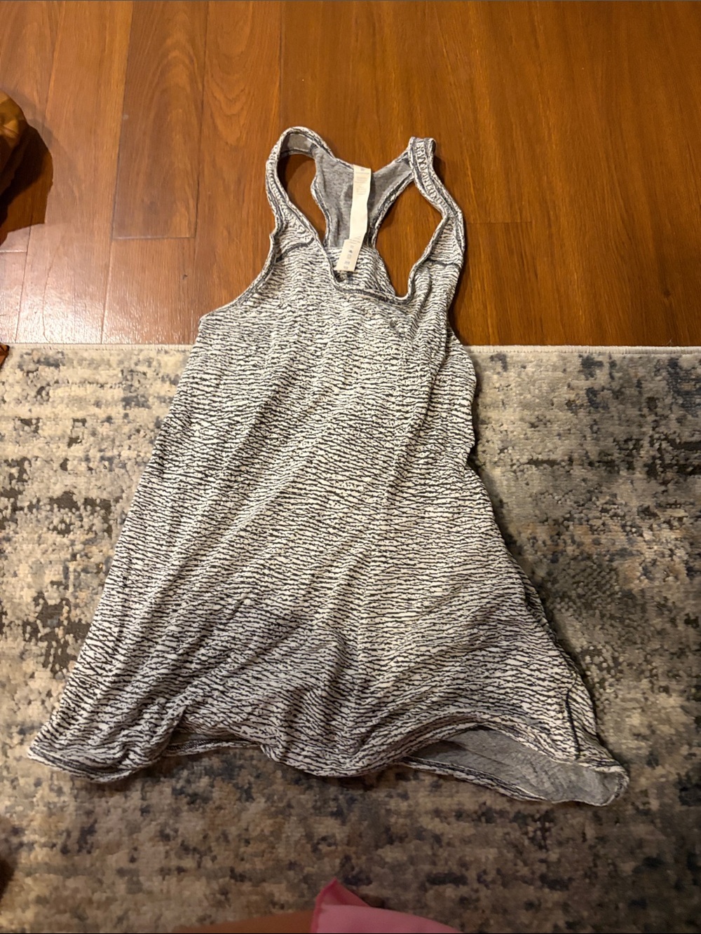 lululemon athletica Gray & White Racerback Tank